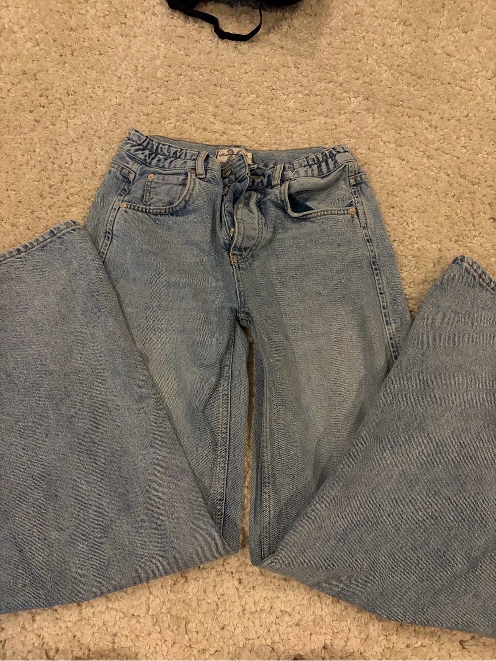 We The Free Light Blue Wide-Leg High-Waist Jeans
